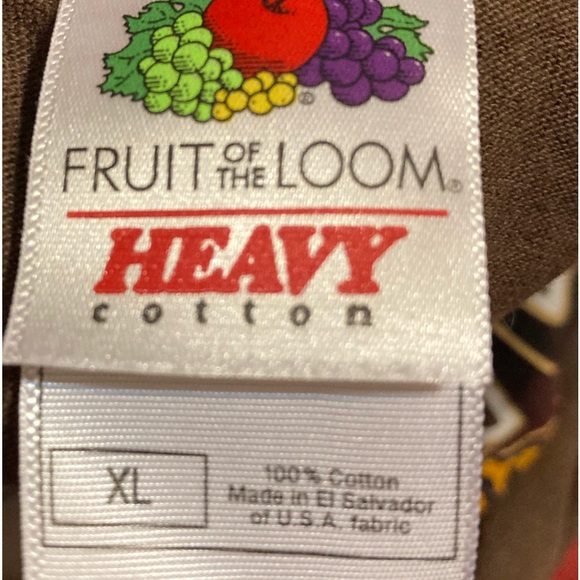 Vintage Men’s Fruit of the loom Brown Tee - Picture 3 of 3